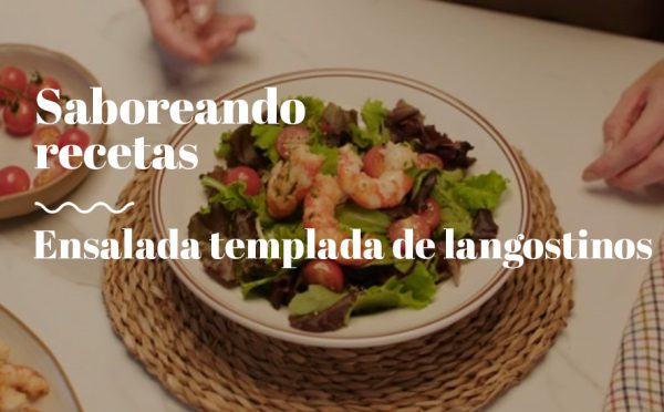 Ensalada templada de langostinos