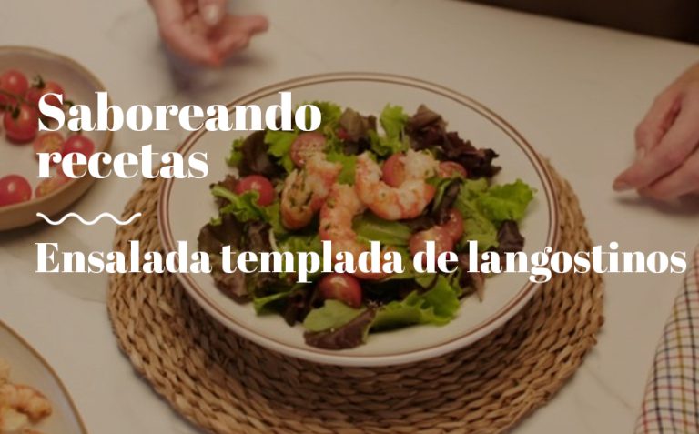 Ensalada templada de langostinos